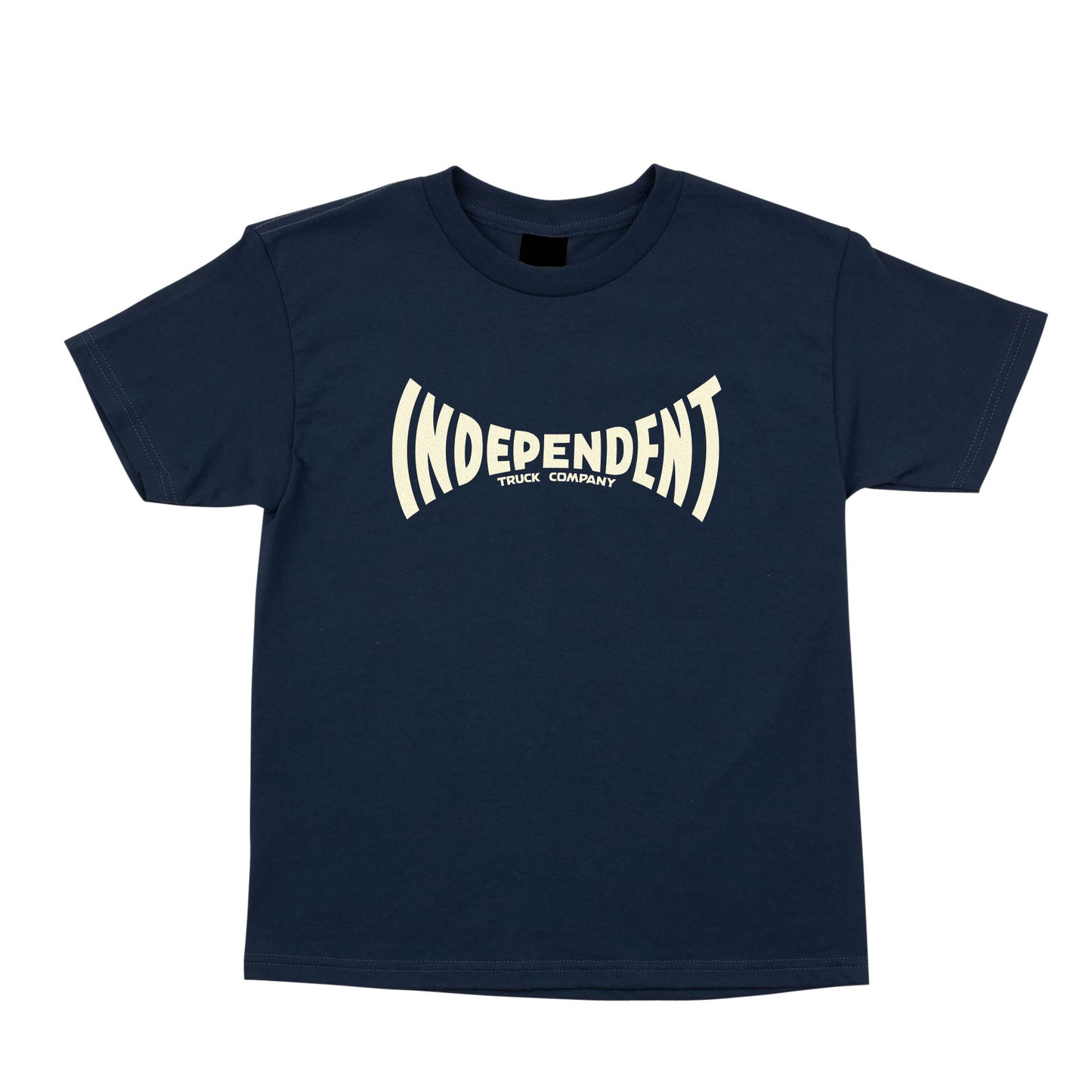 Independent Span Youth Heavyweight T-Shirt Navy w/Cream