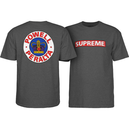 Powell Peralta Supreme T-shirt - Charcoal Heather