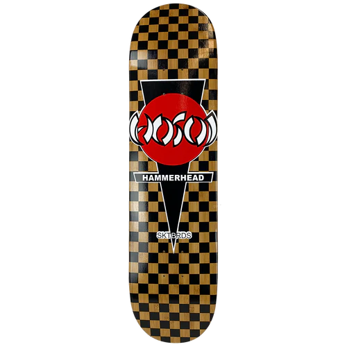 Hosoi - Checkered Bamboo Skateboard deck-Popsicle shape 8"