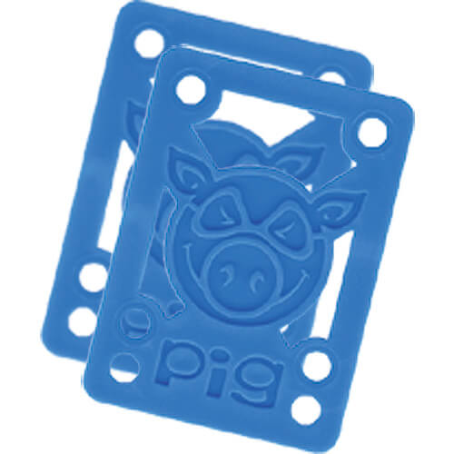 Pig Wheels  - Piles Blue Shock Pads 1/8" (Set of 2)