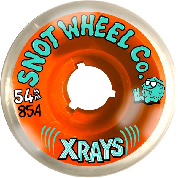 Snot Wheel Co. - X-Rays Orange Skateboard Wheels - 54mm 82a (Set of 4)