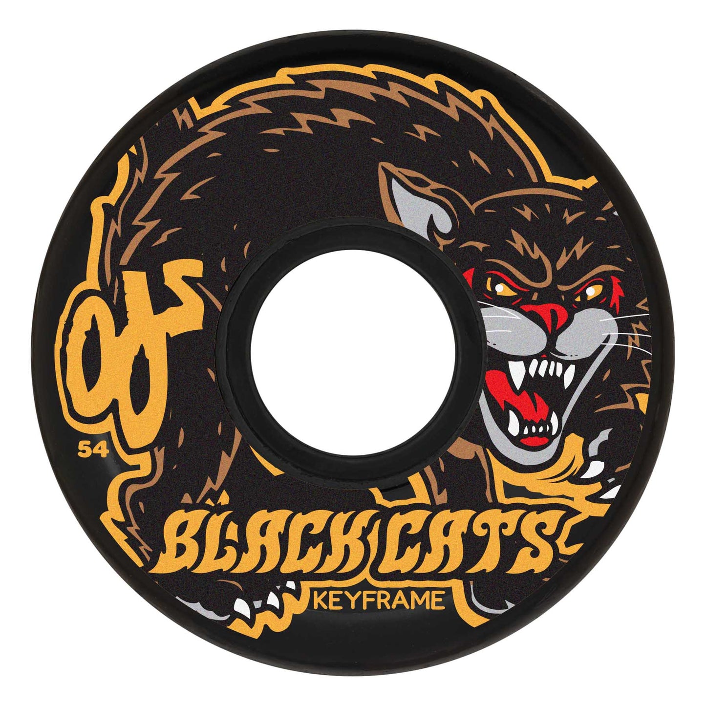 OJ Wheels - 54mm Black Cats Keyframe Black 87a Skateboard Wheels