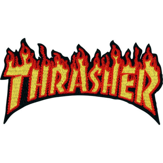 Thrasher Magazine Flame Logo Yellow / Orange Patch - 2.4" x 4.5"