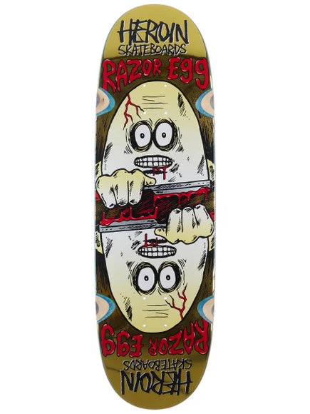 Heroin Skateboards - Razor Egg Deck 9.5X32 GOLD