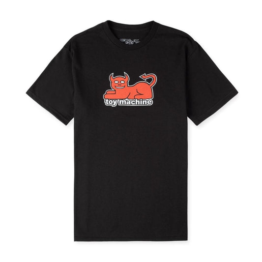 Toy Machine Skateboard T-Shirt Devil Cat Black
